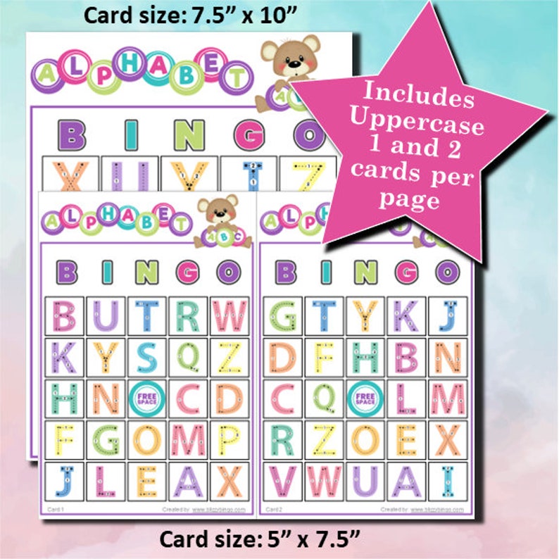30 Traceable Alphabet 5x5 Bingo Cards | Instant Download | Pdfs for ...