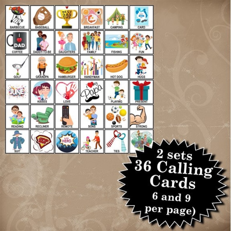 fathers day 5x5 bingo printable pdfs contain everything etsy