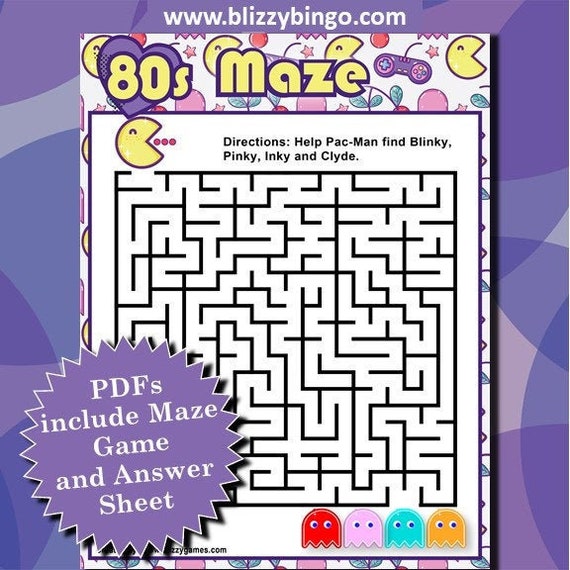 images Pacman Maze Printable etsy