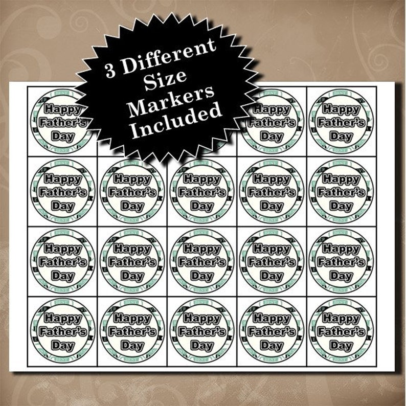 fathers day 5x5 bingo printable pdfs contain everything etsy