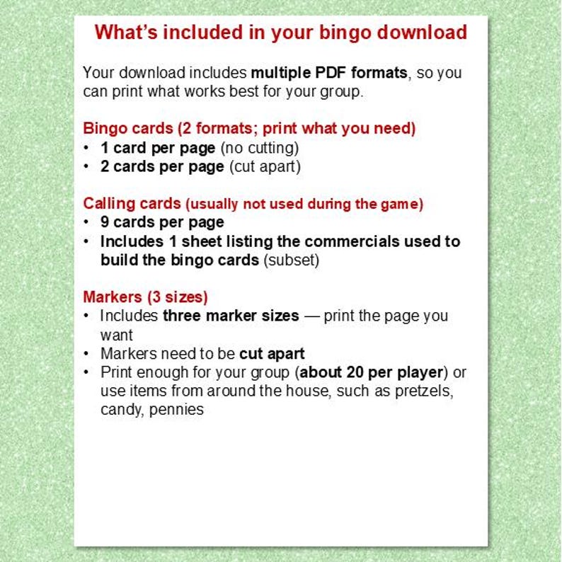2026 Big Game Commercial + Plays Bingo (30 Cards) – Printable Party ...