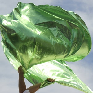 Light Peridot Gemstone Green &#39;The Beckoning&#39; with Flex™ Rod Metallic Worship Flags Flexible Style Set of 2 Praise by Beauty for Ashes®