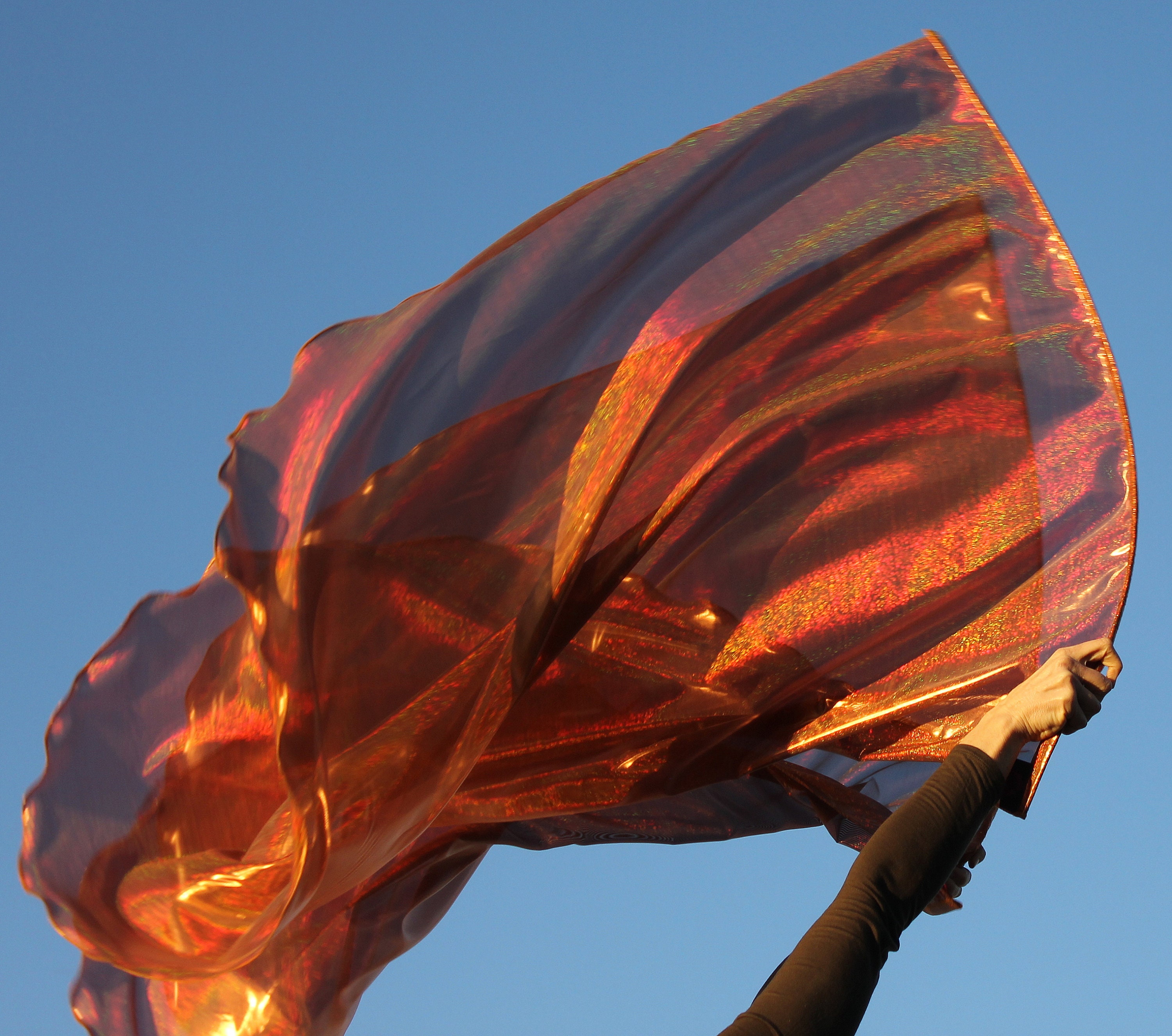 Holographic Copper 'Coming Out of the Fire with No Smell of Smoke' Worship Banner Praise Flags Set of 2 Flex™ Rod by Beauty for Ashes®