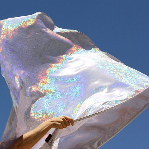 Eishet Chayil - Woman of Valor Pale Lavender Prophetic Wind Small shops Holographic Rainbow Worship Flags w/Superflex Rods
