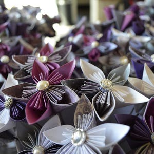 PURPLE Paper Flower Bridal Bouquets custom made for your UNIQUE wedding zdjęcie 6