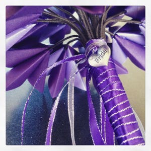 PURPLE Paper Flower Bridal Bouquets custom made for your UNIQUE wedding zdjęcie 3