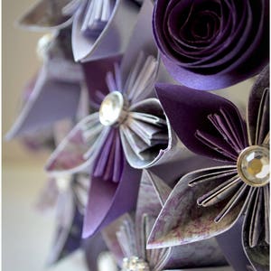 PURPLE Paper Flower Bridal Bouquets custom made for your UNIQUE wedding zdjęcie 4