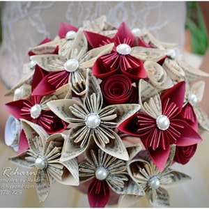 Custom Made Paper Flower Bridal Bouquets for Unique Weddings!