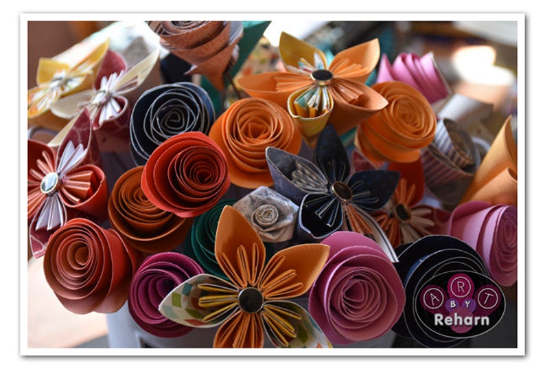 Custom Paper Flower Bridal Table Flowers a UNIQUE Wedding Etsy