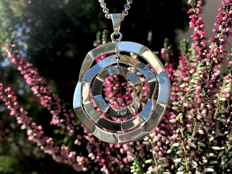 Artisan Pendant Handcrafted Jewelry Sterling Silver Pendant Circle Pendant