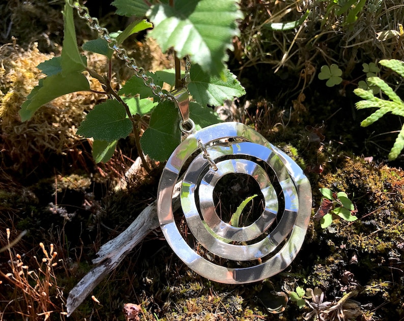 Artisan Pendant Handcrafted Jewelry Sterling Silver Pendant Circle Pendant