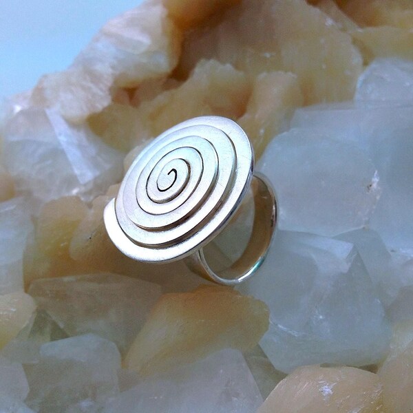 Spiral Ring Hand Crafted Sterling Silver