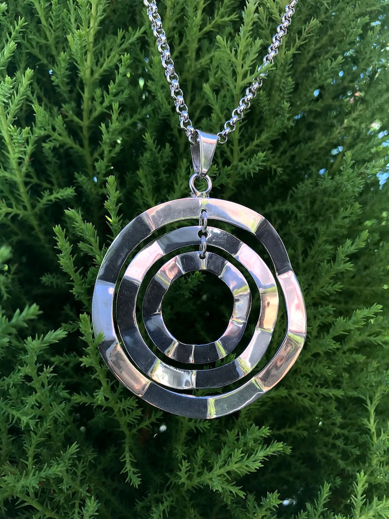 Artisan Pendant Handcrafted Jewelry Sterling Silver Pendant Circle Pendant