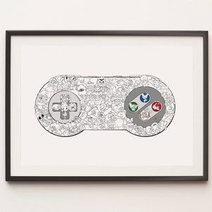 Super Mario Bros 3 - All Stars SNES Poster Print