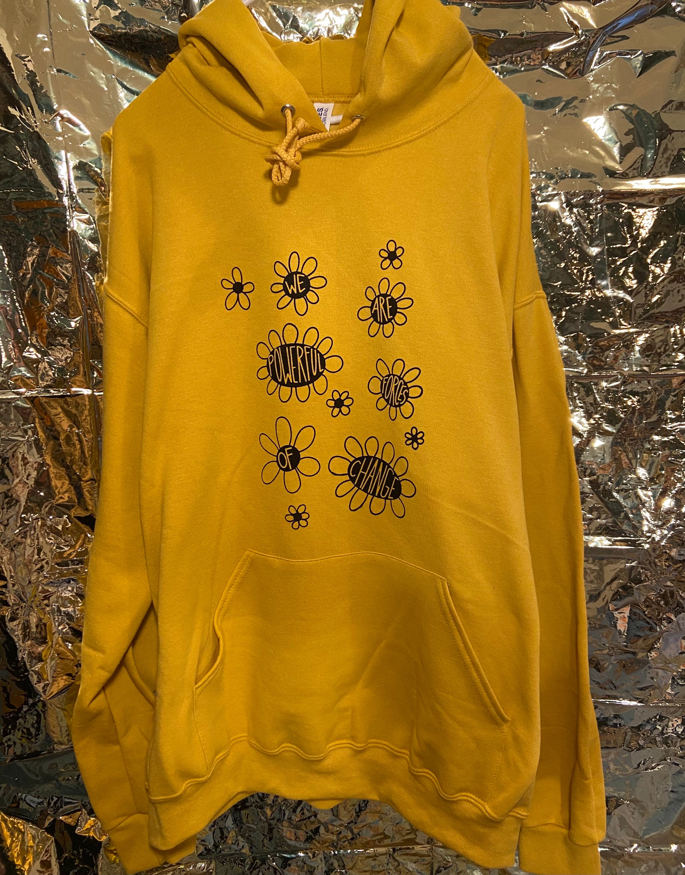 mustard coloured hoodie