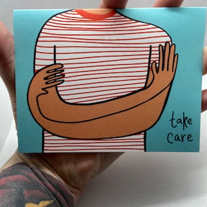 Faites attention, carte de correspondance vierge