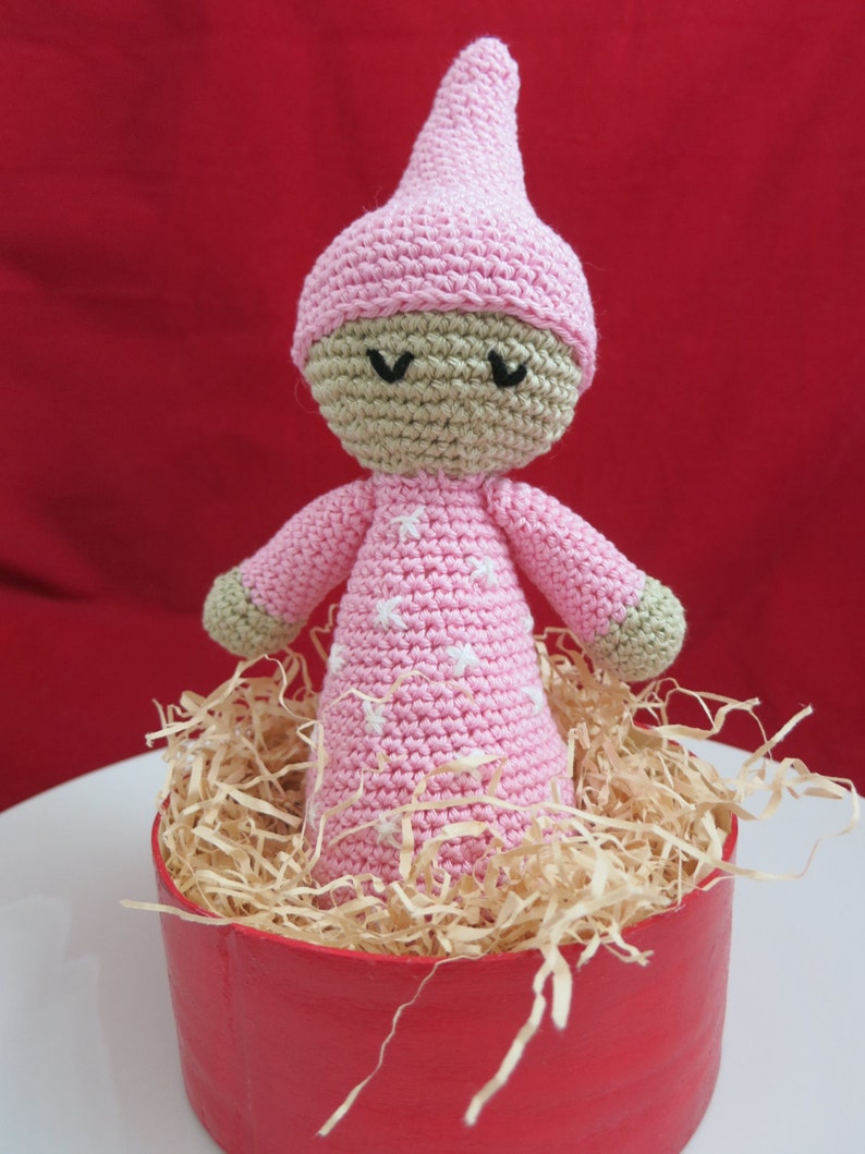 Pink Sleeping Doll Cuddling Crochet Doll Sleeping Plush Toy Etsy