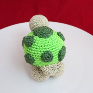 Green Turtle Toy, Crochet animal gift, Amigurumi zoo doll, gift for kids image 4