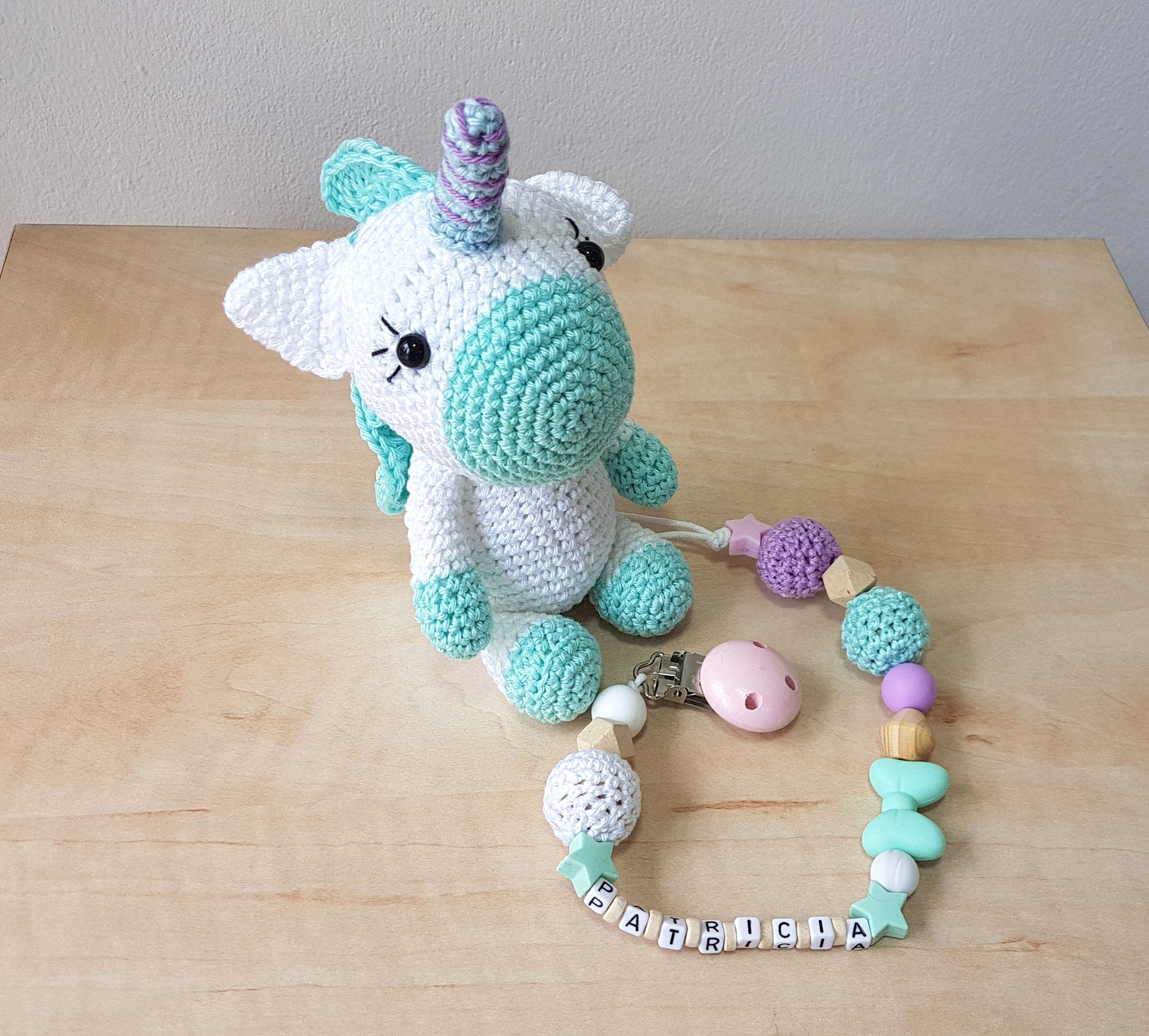 Crochet Bunny Pacifier Clip – SiLiBabe