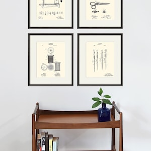 Sewing art print Patent art print sewing print patent poster sewing decor sewing room art Craft Room Decor sewing room decor sewing wall art