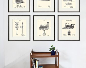 Vintage Train Patent Art Print: Locomotive Wall Decor