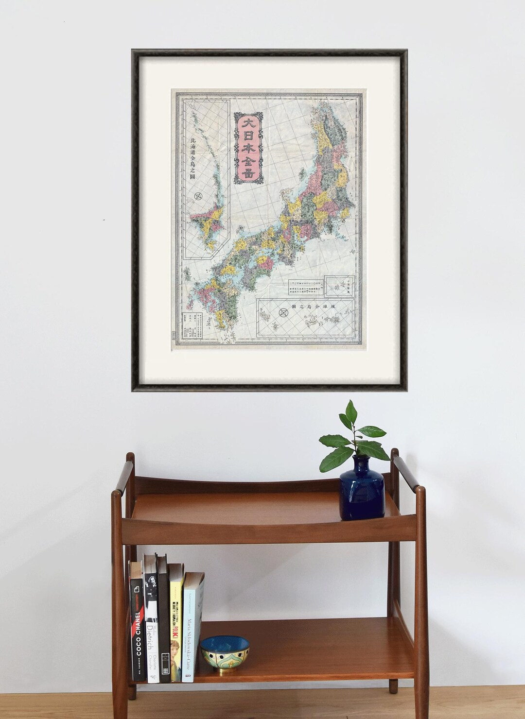 Japan Map Print Map Vintage Old Maps Antique Prints Poster Map Wall ...