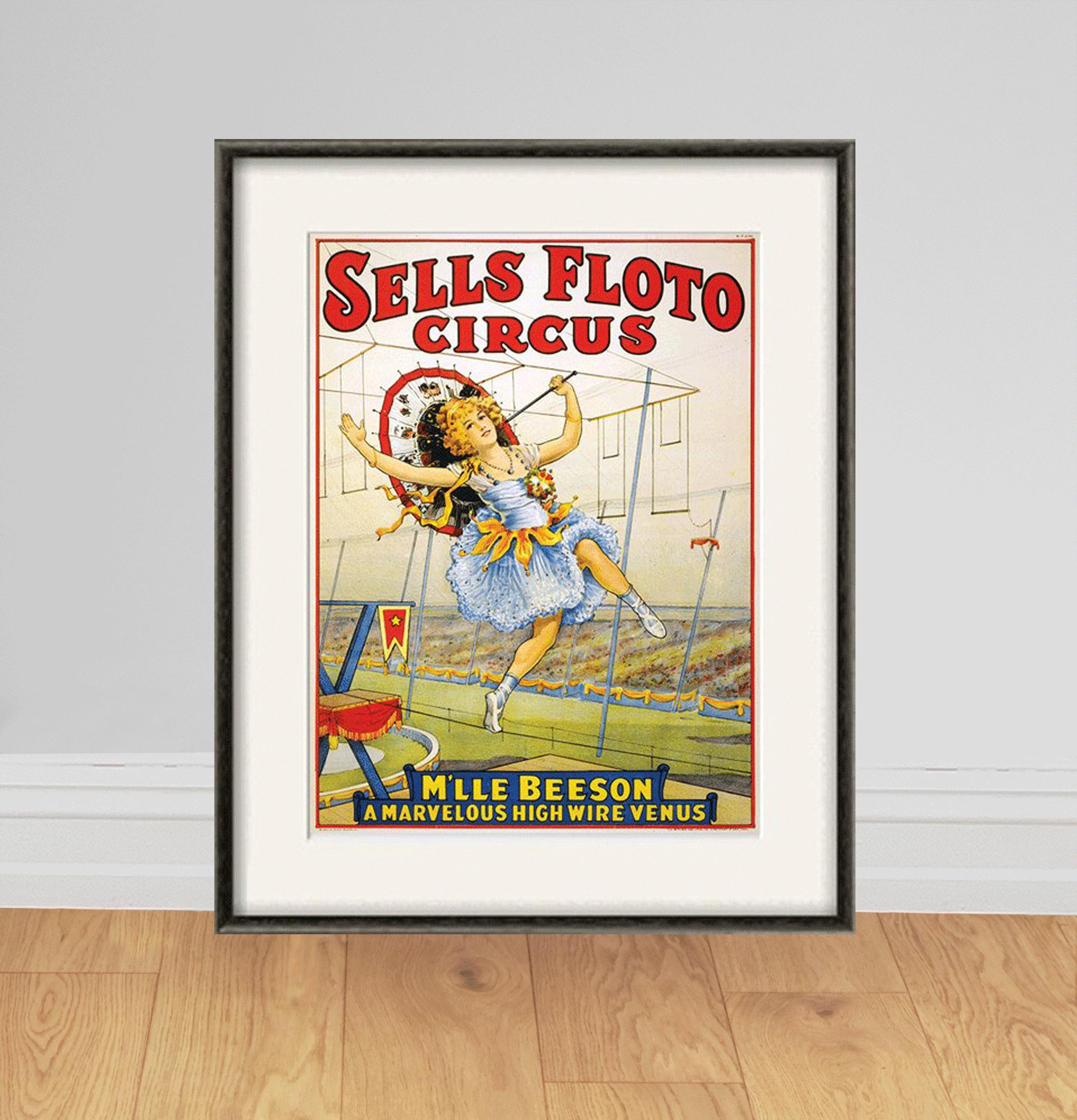Antique Circus Poster: High Wire Venus, Victorian Wall Art - Etsy