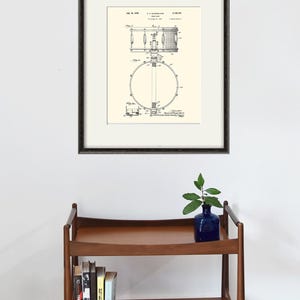 Drum art print Patent art print  Music Art Print patent poster music wall art vintage music decor Drum decor drummer gifts   music print