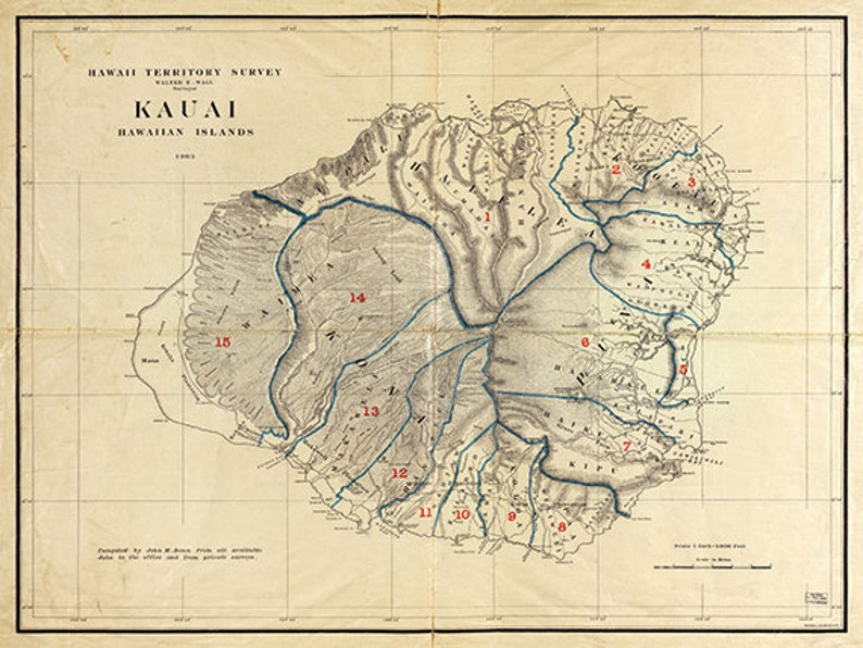 Kauai Hawaii map print outdated maps Antique map poster map wall residence decor wall map common Hawaii print country map artwork major map artwork print photograph about Printable Map of Kauai named Kauai Hawaii map print outdated maps Antique map poster map wall dwelling decor wall map basic Hawaii print nation map artwork substantial map artwork print