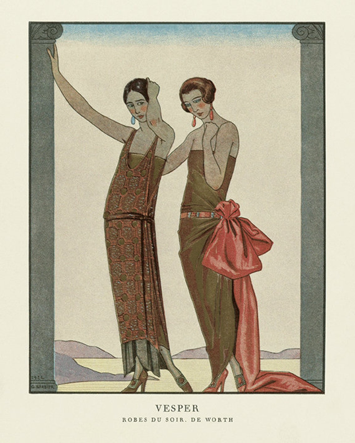 Art Deco Art Print Fashion Art Vintage Fashion Poster French - Etsy