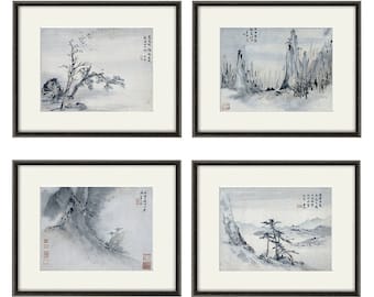 Mountain art print Japanese art print poster old print Wall poster art home decor wall art print antique prints landscape art japanese decor