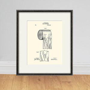 Toilet Paper Patent Art Print Bathroom Art Print Patent Poster Bathroom ...