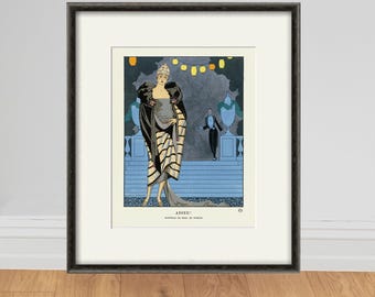 Art Deco Art Print Fashion Art Vintage Fashion Poster French