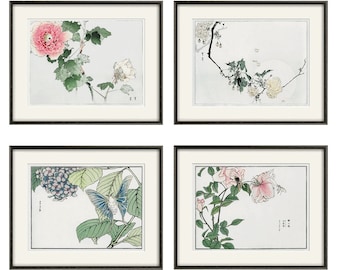 Japanische Blumen Kunstdruck Poster antike Drucke Home Decor Kunstdruck japanische Blumen Kunstdruck japanische Blumen botanische Kunst