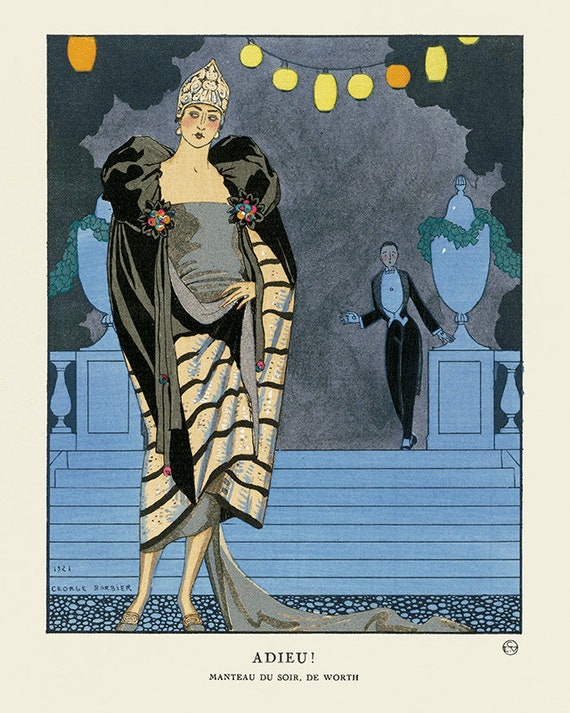 Art Deco Art Print Fashion Art Vintage Fashion Poster French