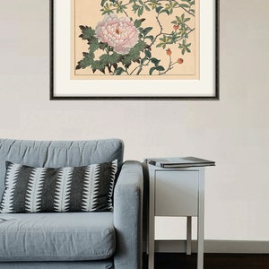 Peony Art Print Japanese Botanical Prints Garden Wall Art Home - Etsy