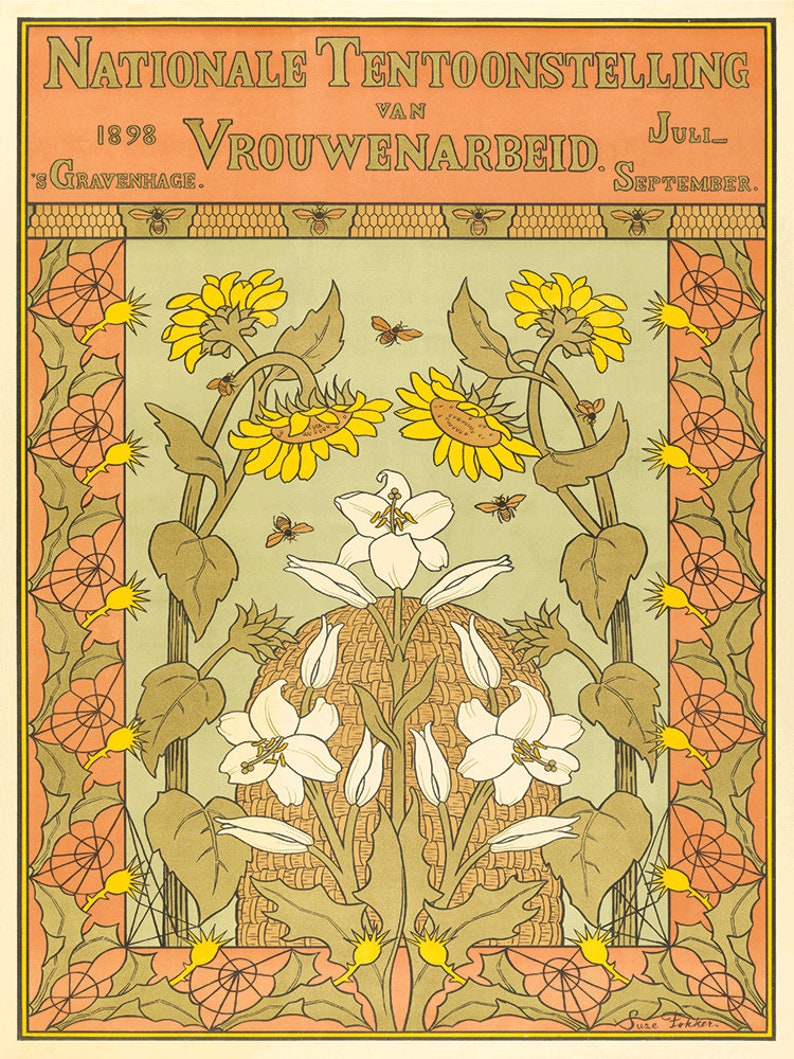 Art Nouveau Art Print Antique Prints Art Nouveau Print Home Etsy