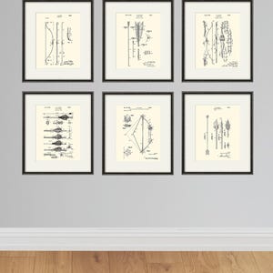 Archery Patent Print: Vintage Bow and Arrow Art Poster Set of 6