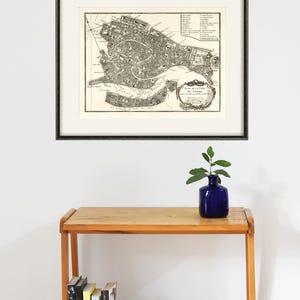 Venice map print map vintage old maps Antique prints poster map decor home decor wall map italian decor venice art old print city print