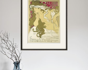 Póster Art Nouveau francés vintage: impresión de 1894