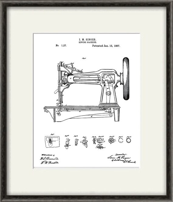 Singer Sewing Machine Art Patent Print Sewing Print Patent Etsy Custom Patent For Sewing Machine Singer Sewing Machine Art Patent Print Sewing Print Patent Etsy Custom Patent For Sewing Machine