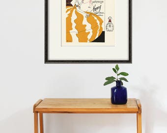 Vintage French Perfume Ad Art Deco Print