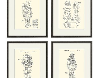 Space Suit print patent art print Wall poster art Space Wall Art NASA art print Astronaut art print poster space art print vintage wall art