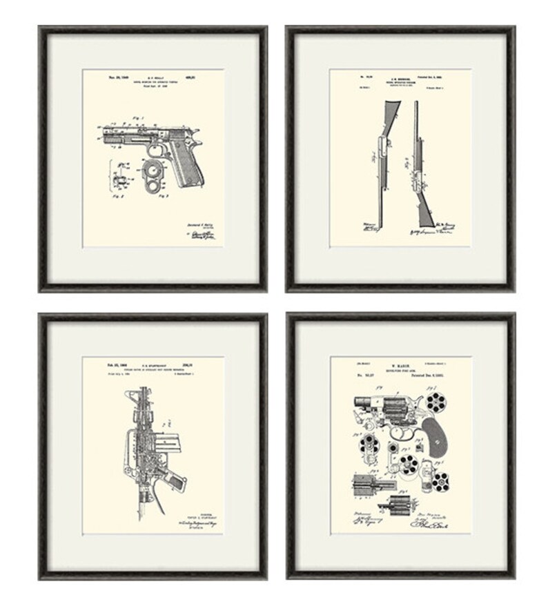 Gun Art Vintage Patent Print Military Art Print Patent Poster - Etsy
