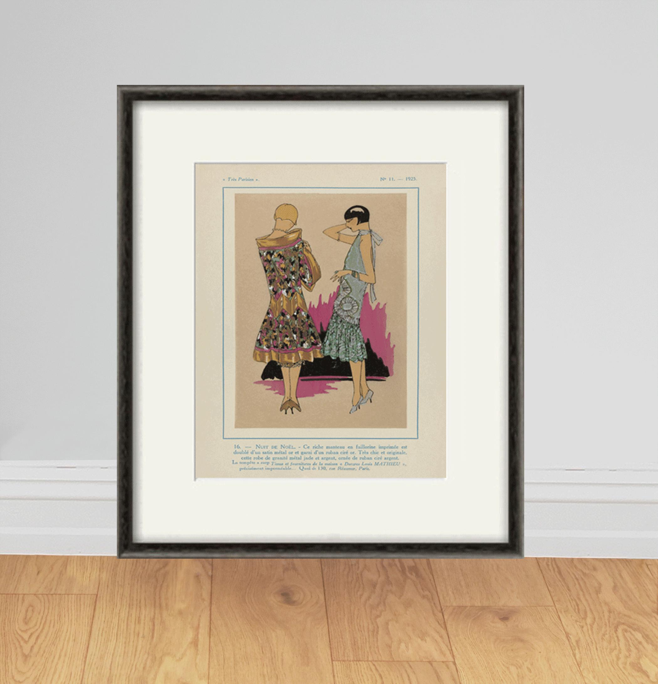 French Art Deco Fashion Print: 1920s Vintage Illustration - Etsy