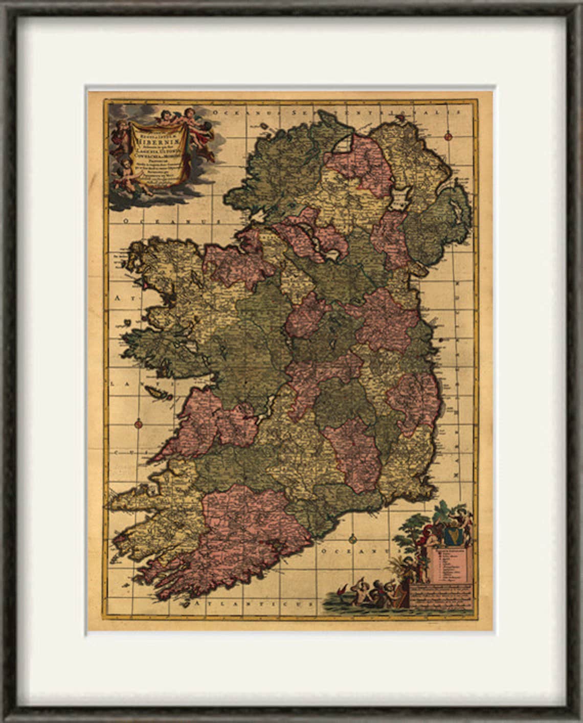 Ireland Map Print Map Vintage Old Maps Antique Map Poster Map - Etsy