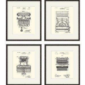 Impresión artística de máquina de escribir, impresión artística de patente, regalos para escritores, decoración de máquina de escribir, decoración de oficina, impresión artística de oficina, póster de patente, arte de pared de oficina vintage