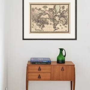 Wereldkaart vintage kaart afdrukken antieke kaart oude wordt afgedrukt kaart kunst aan de muur oude kaarten grote kaart, poster kaarten home decor muur kaart decor muur kaarten oude kaart