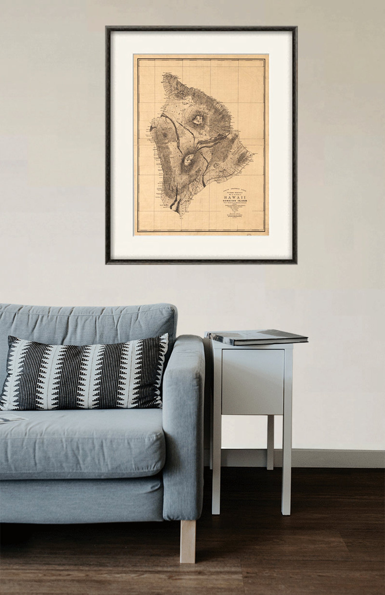 Hawaii Map Print Old Maps Antique Map Poster Map Wall Home - Etsy
