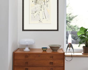 French Art Deco Poster: Vintage Fashion Illustration Print